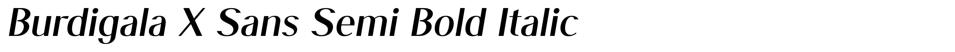 Burdigala X Sans Semi Bold Italic